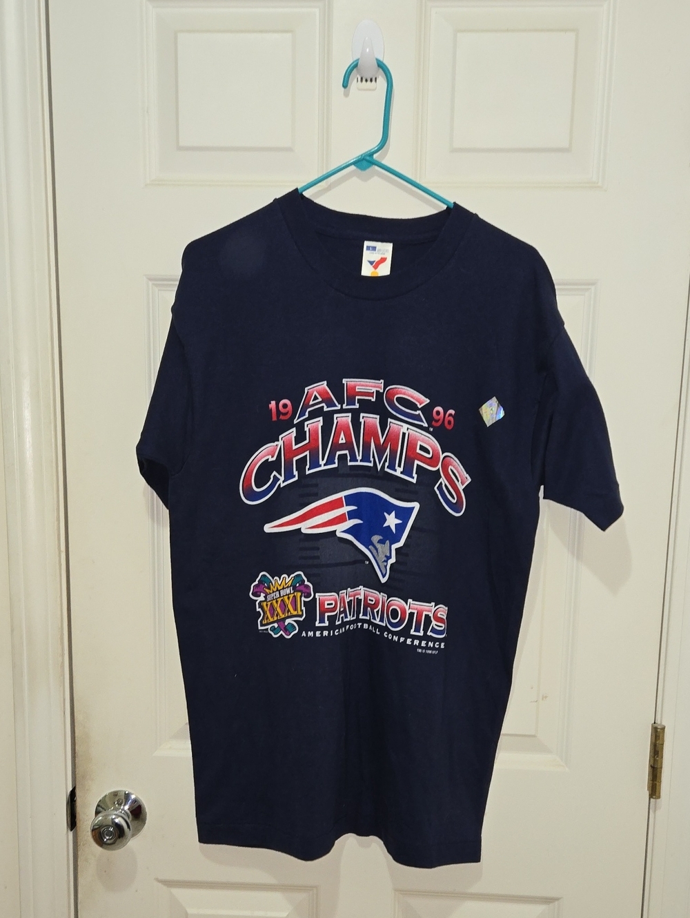 Patriots 1996 AFC Champs Navy T-Shirt - Vintage NFL Fan Tee